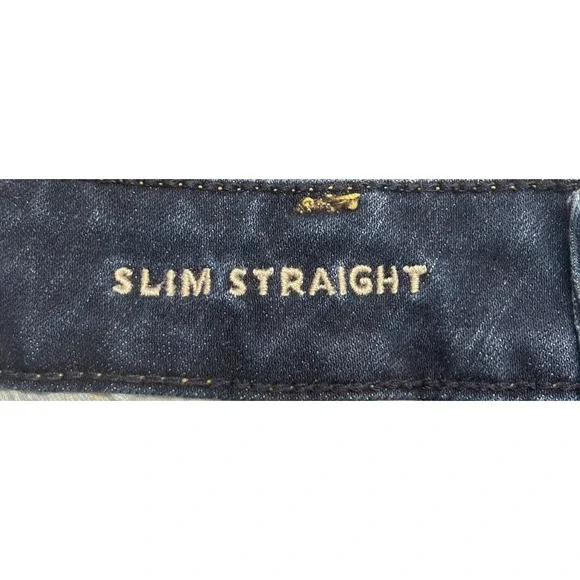 American Eagle Jeans Mens 34X36 Blue Actual 33X34 Flex Slim Straight Dark Wash - Picture 9 of 10